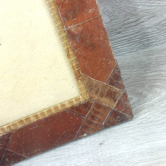 Vintage Dry Leaf Photo Frame Tabletop Boho Ornament Free Stand Display Décor - Picture 15 of 16
